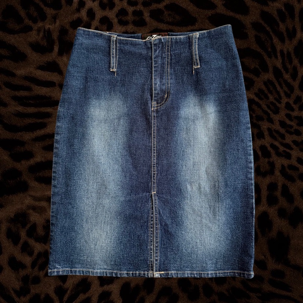 Y2K Vintage Low Rise Lazer Jeans Denim Skirt